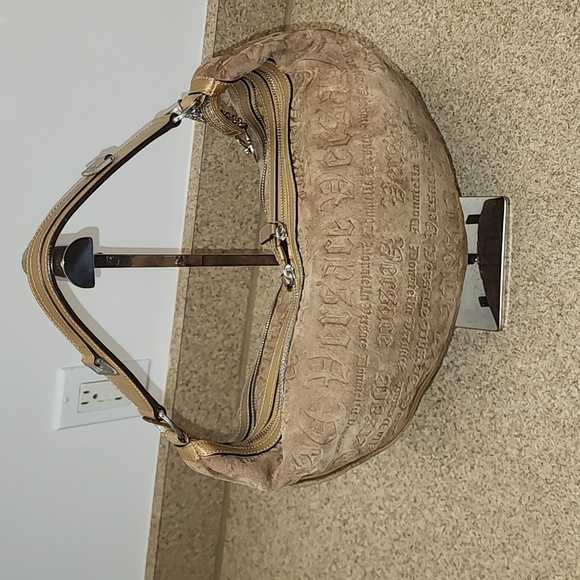 Versace euc suede leather shoulder bag - Picture 2 of 14